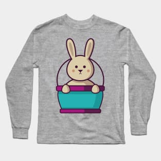 sweet easter bunny in the easter basket Long Sleeve T-Shirt